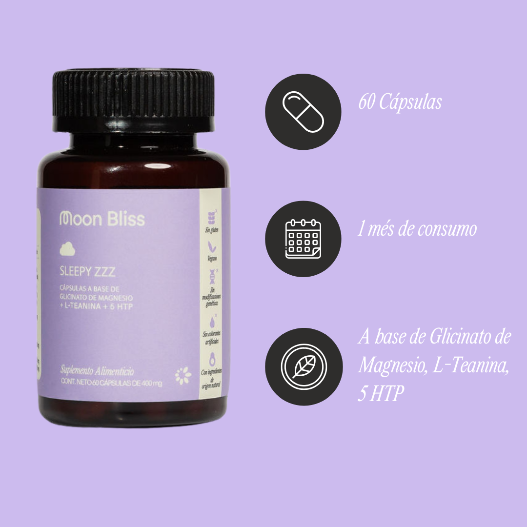 SLEEPY ZZZ® (Glicinato de magnesio + L-Teanina + 5HTP)