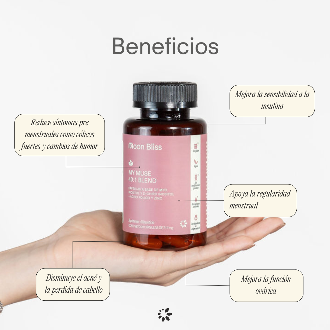 MY MUSE® (Myo y D-Chiro Inositol + Ácido Fólico + Zinc)