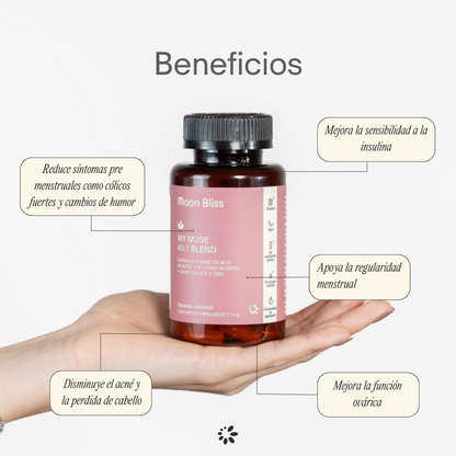 MY MUSE® (Myo y D-Chiro Inositol + Ácido Fólico + Zinc)
