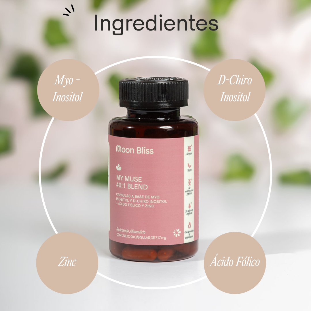 MY MUSE® (Myo y D-Chiro Inositol + Ácido Fólico + Zinc)