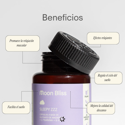 SLEEPY ZZZ® (Glicinato de magnesio + L-Teanina + 5HTP)