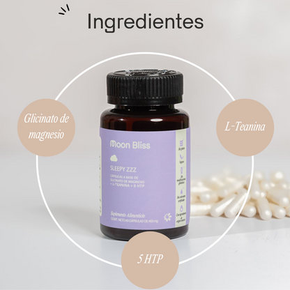 SLEEPY ZZZ® (Glicinato de magnesio + L-Teanina + 5HTP)